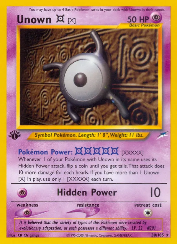 Unown [X] #30/105