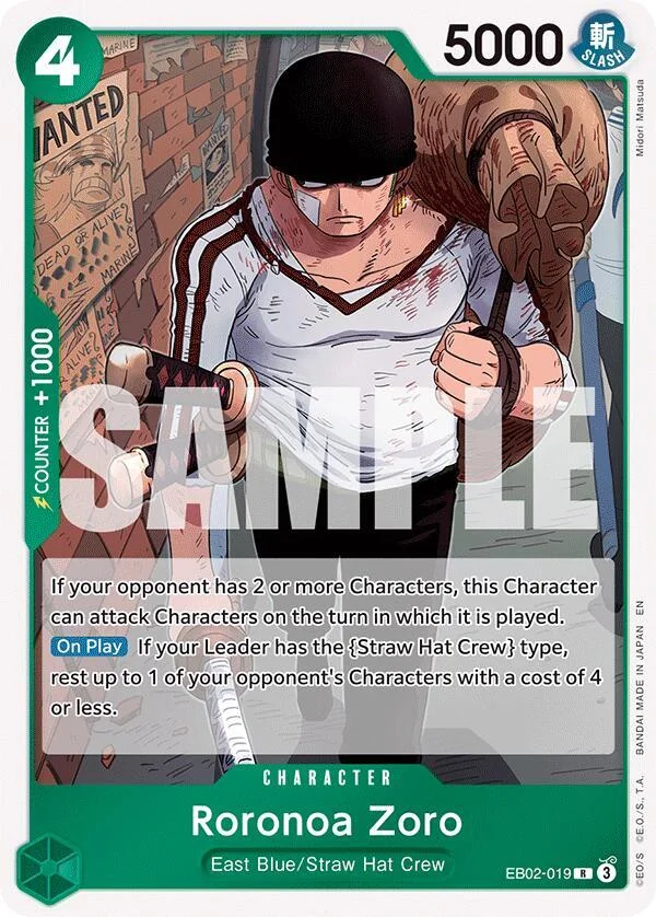 Roronoa Zoro, Extra Booster: Anime 25th Collection EB02-019