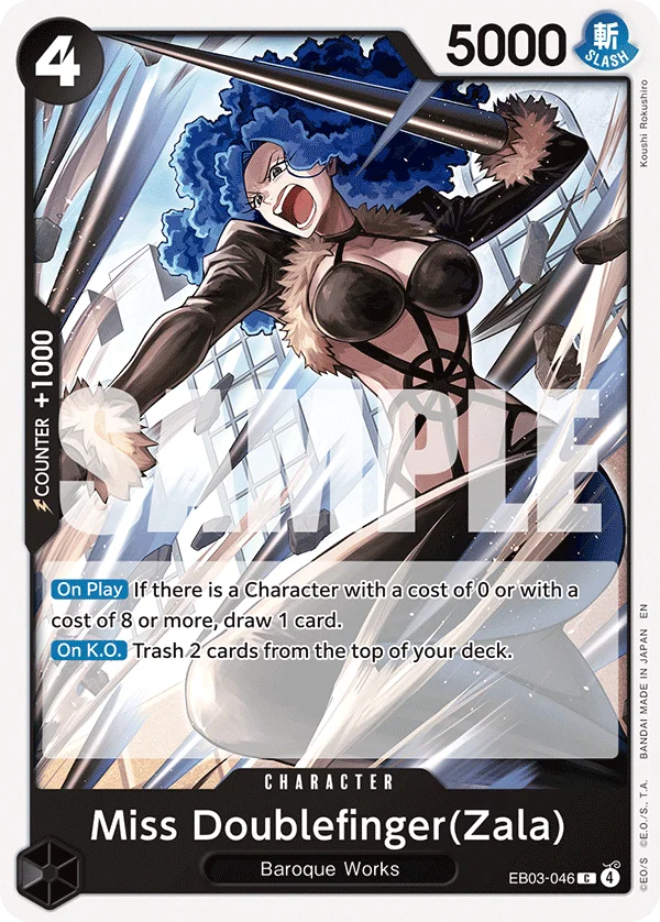 Miss Doublefinger(Zala), Extra Booster: One Piece Heroines Edition EB03-046