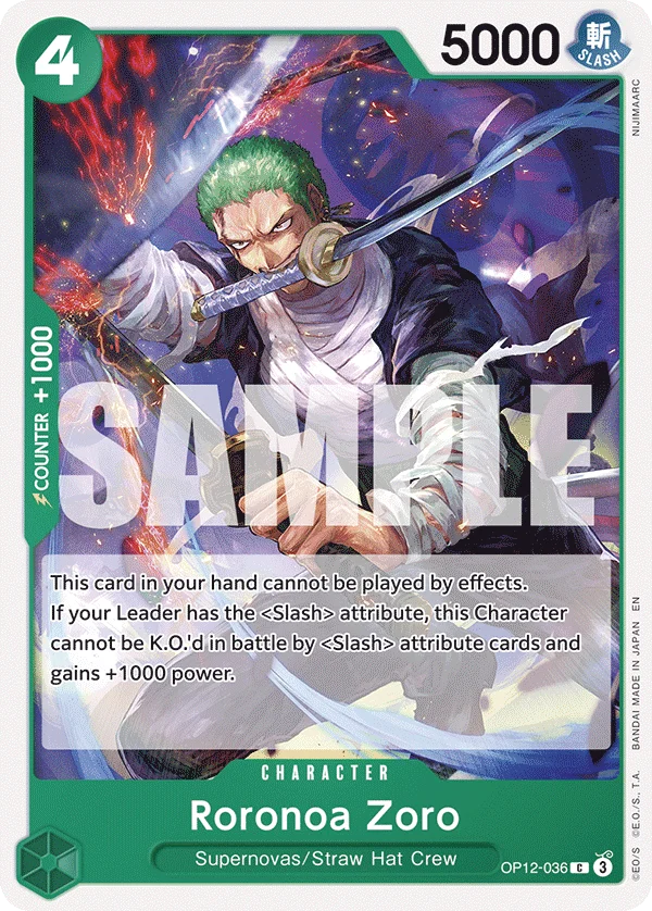 Roronoa Zoro, Learn Together Deck Set OP12-036