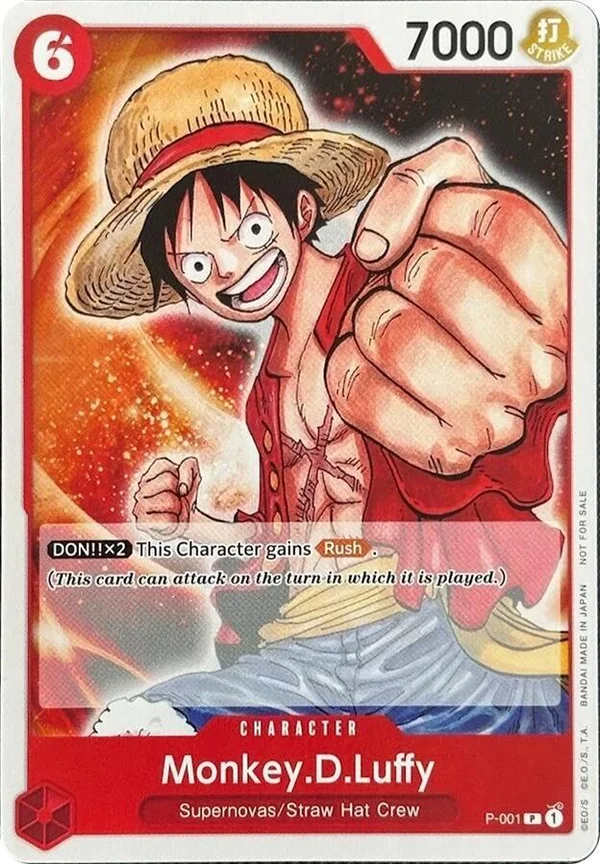 Monkey.D.Luffy, One Piece Demo Deck Cards P-001