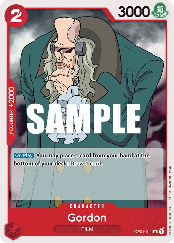 Gordon, One Piece Demo Deck Cards OP01-011