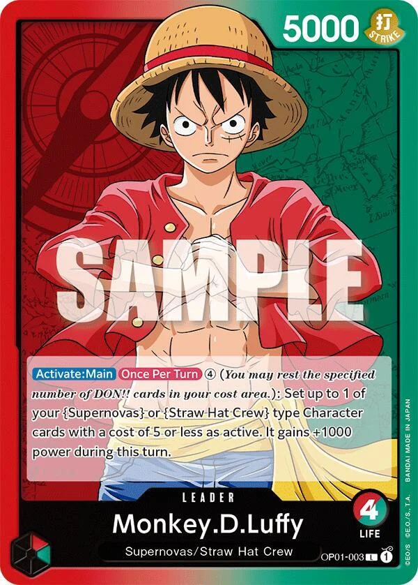Monkey.D.Luffy, One Piece Demo Deck Cards OP01-003