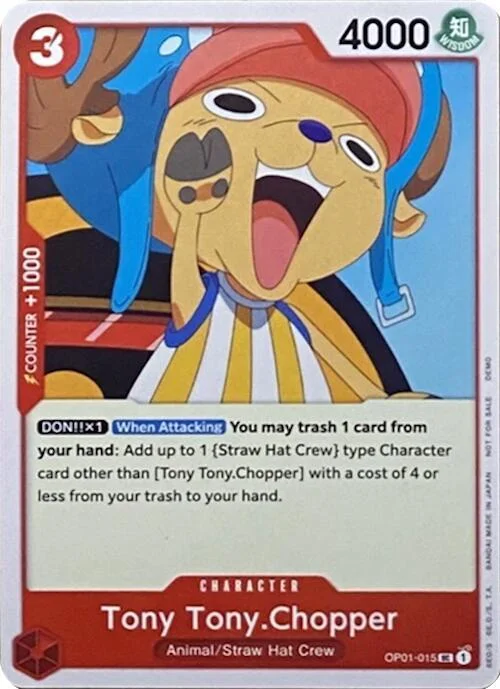 Tony Tony.Chopper, One Piece Demo Deck Cards OP01-015