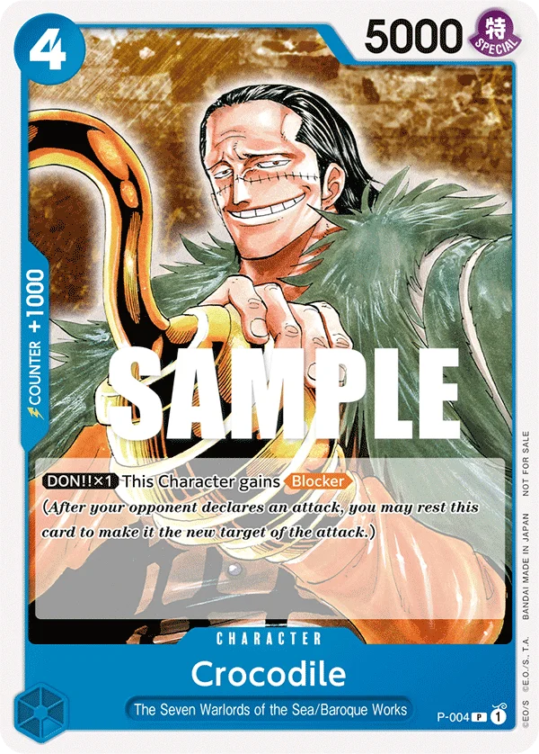Crocodile, One Piece Promotion Cards P-004