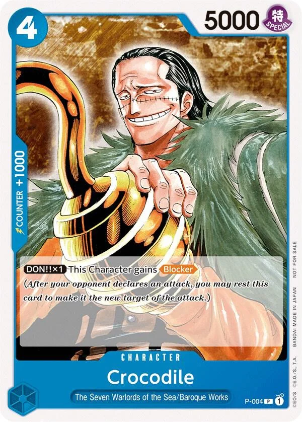 Crocodile, One Piece Promotion Cards P-004