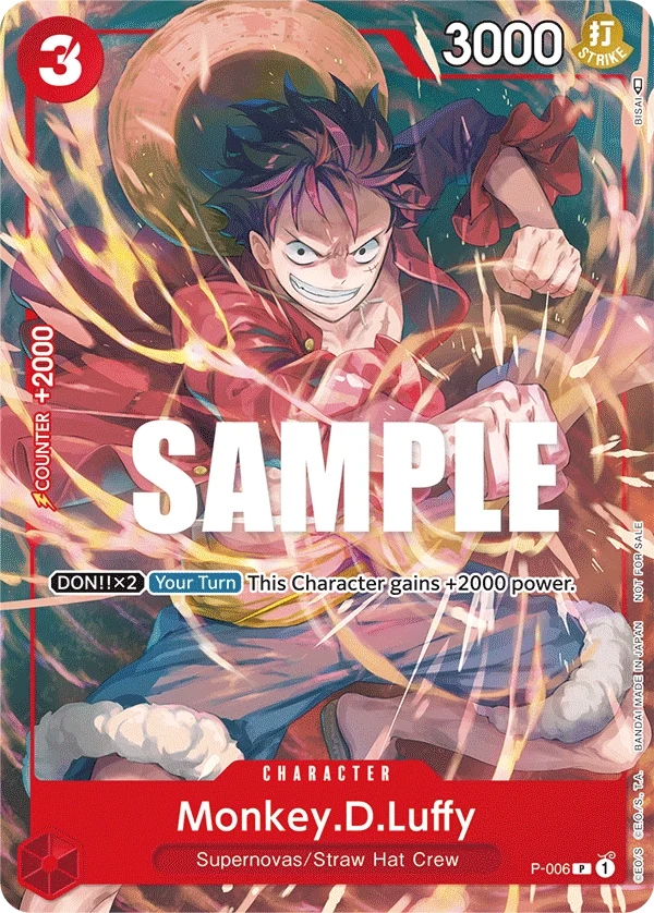 Monkey.D.Luffy, One Piece Promotion Cards P-006
