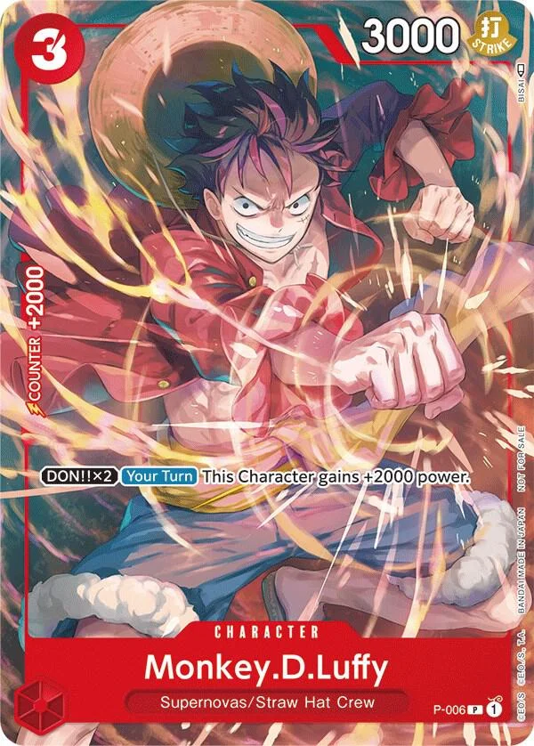 Monkey.D.Luffy, One Piece Promotion Cards P-006