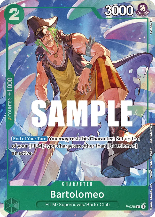 Bartolomeo, One Piece Promotion Cards P-029
