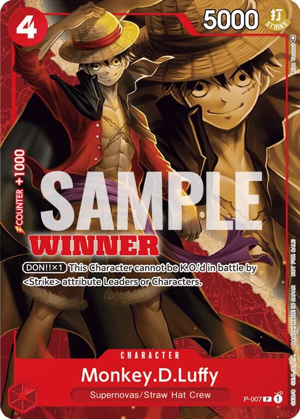 Monkey.D.Luffy, One Piece Promotion Cards P-007