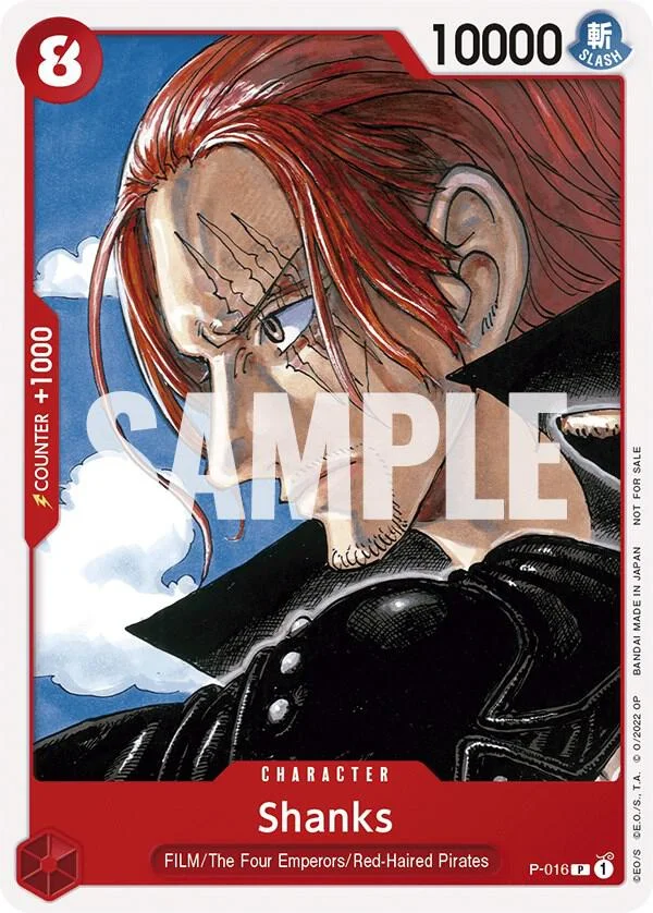 Shanks, One Piece Promotion Cards P-016