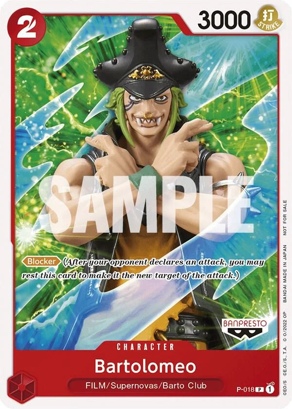 Bartolomeo, One Piece Promotion Cards P-018