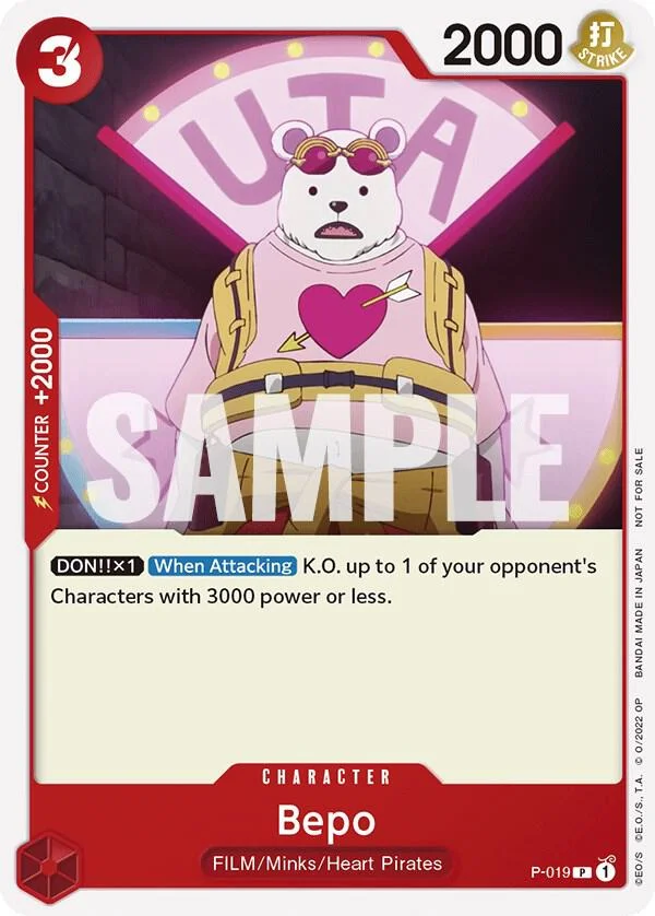 Bepo, One Piece Promotion Cards P-019