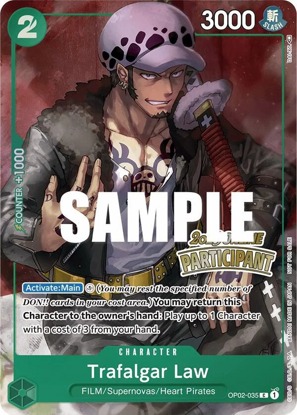 Trafalgar Law, One Piece Promotion Cards OP02-035