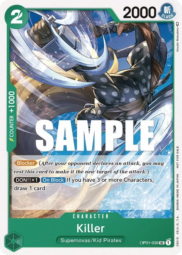 Killer, One Piece Promotion Cards OP01-039