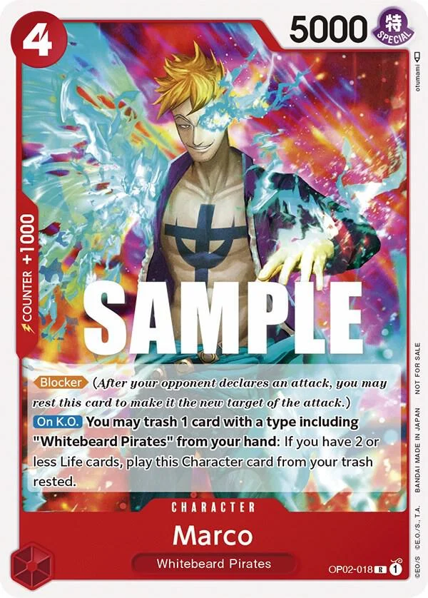 Marco, One Piece Promotion Cards OP02-018