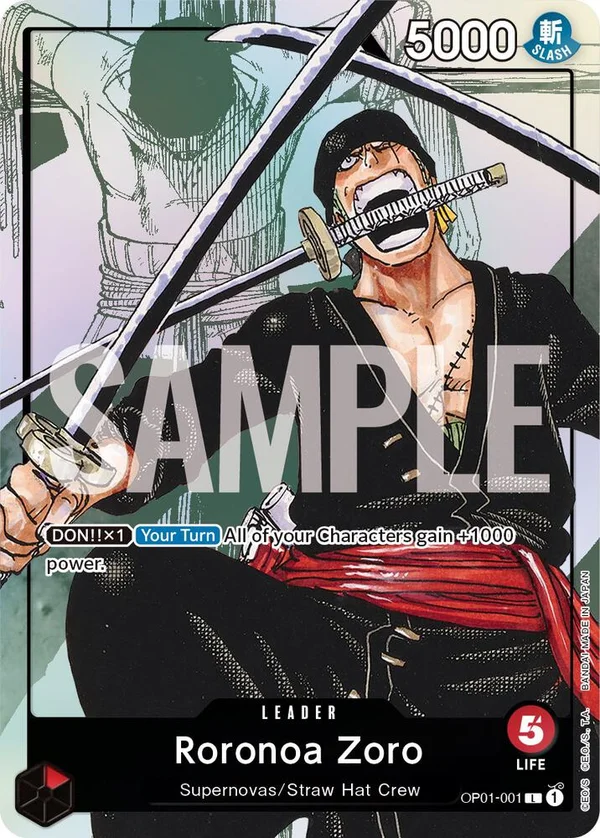 Roronoa Zoro, One Piece Promotion Cards OP01-001