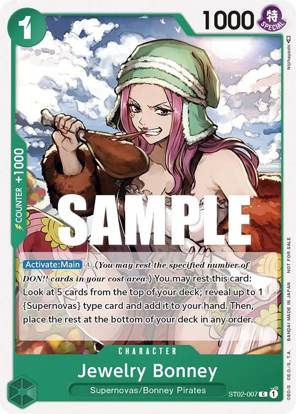 Jewelry Bonney, One Piece Promotion Cards ST02-007
