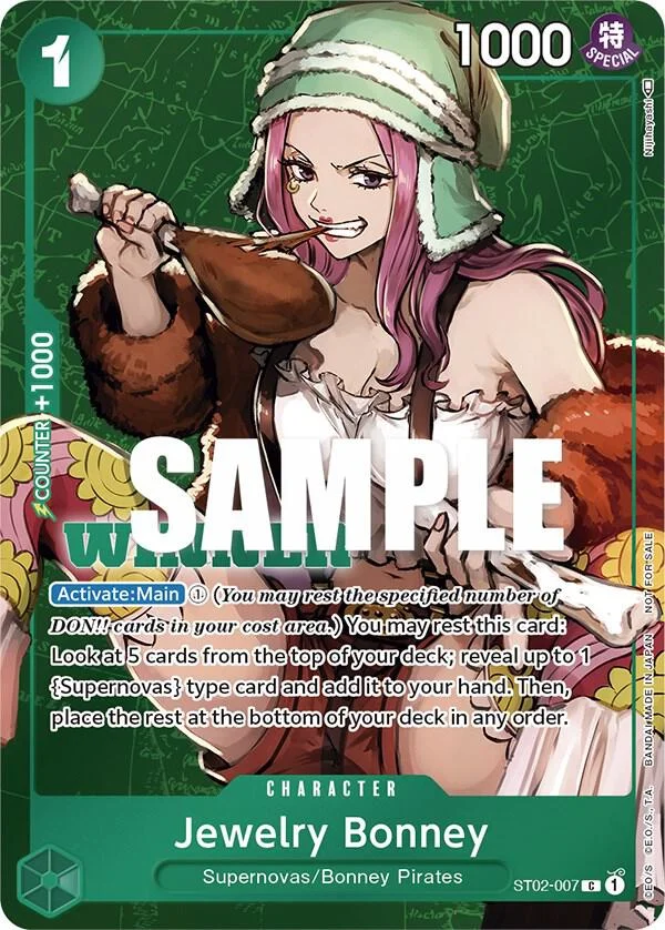Jewelry Bonney, One Piece Promotion Cards ST02-007