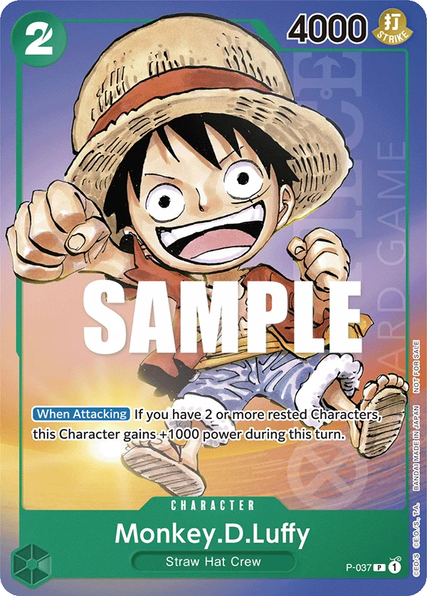 Monkey.D.Luffy, One Piece Promotion Cards P-037