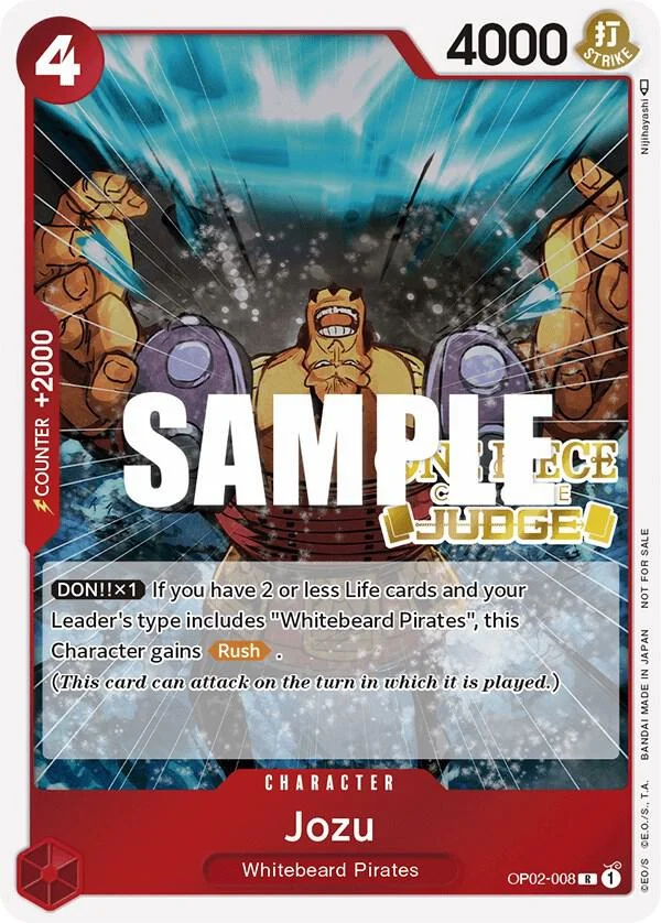 Jozu, One Piece Promotion Cards OP02-008