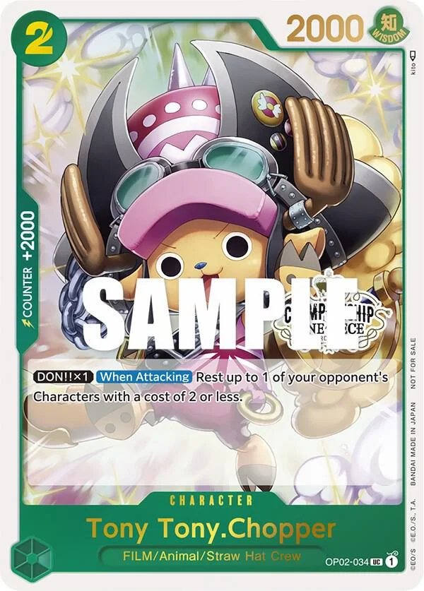 Tony Tony.Chopper, One Piece Promotion Cards OP02-034