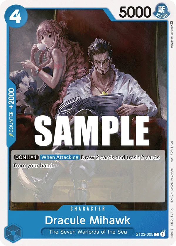 Dracule Mihawk, One Piece Promotion Cards ST03-005