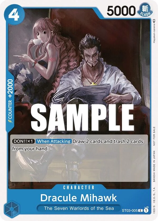 Dracule Mihawk, One Piece Promotion Cards ST03-005