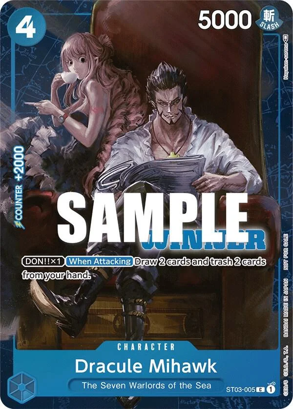 Dracule Mihawk, One Piece Promotion Cards ST03-005