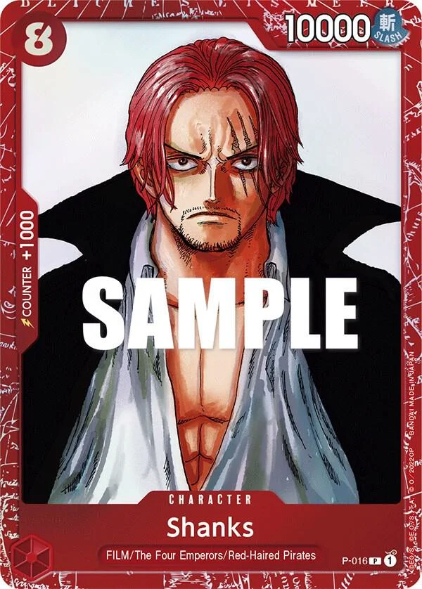 Shanks, One Piece Promotion Cards P-016