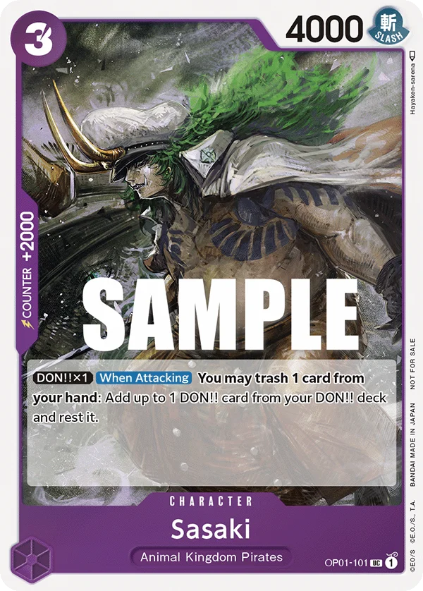 Sasaki, One Piece Promotion Cards OP01-101