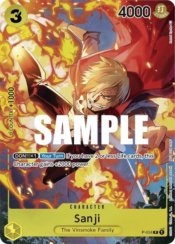 Sanji, One Piece Promotion Cards P-034
