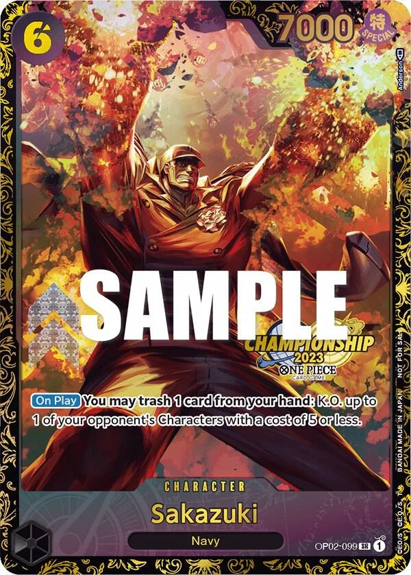 Sakazuki, One Piece Promotion Cards OP02-099