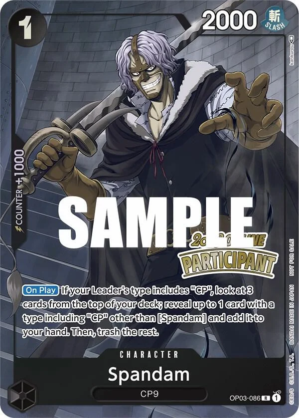 Spandam, One Piece Promotion Cards OP03-086