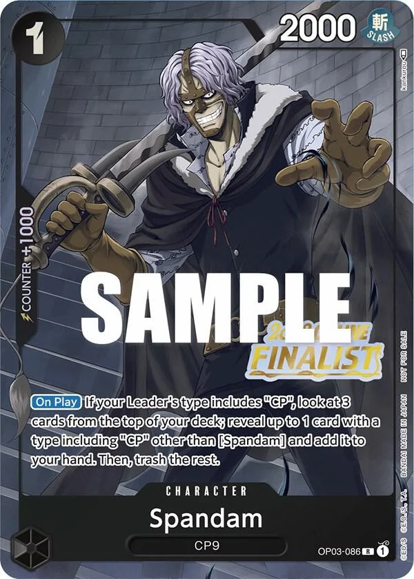 Spandam, One Piece Promotion Cards OP03-086