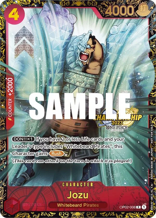 Jozu, One Piece Promotion Cards OP02-008