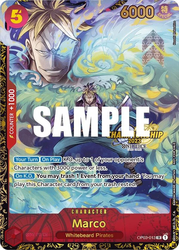 Marco, One Piece Promotion Cards OP03-013