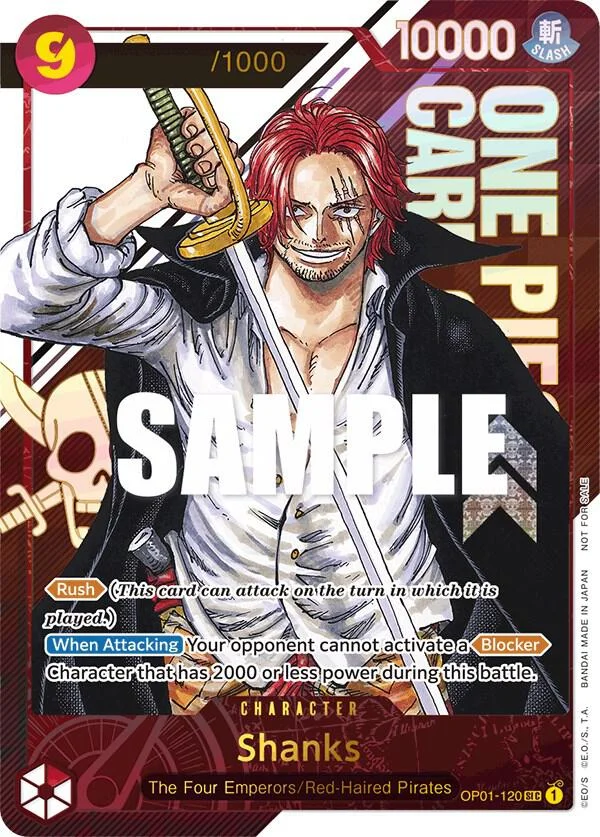 Shanks, One Piece Promotion Cards OP01-120