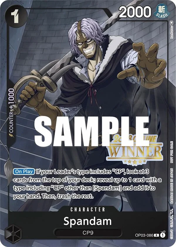 Spandam, One Piece Promotion Cards OP03-086