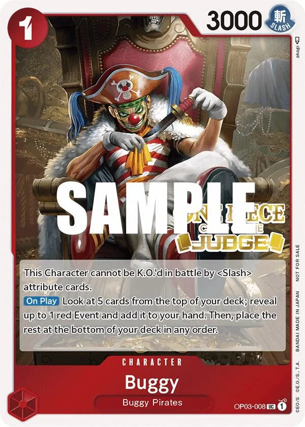 Buggy, One Piece Promotion Cards OP03-008