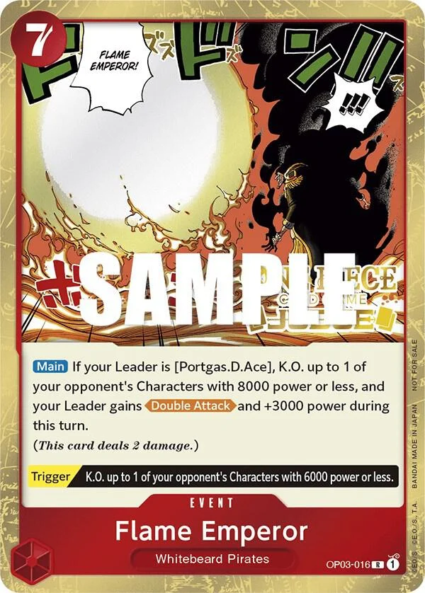 Flame Emperor, One Piece Promotion Cards OP03-016