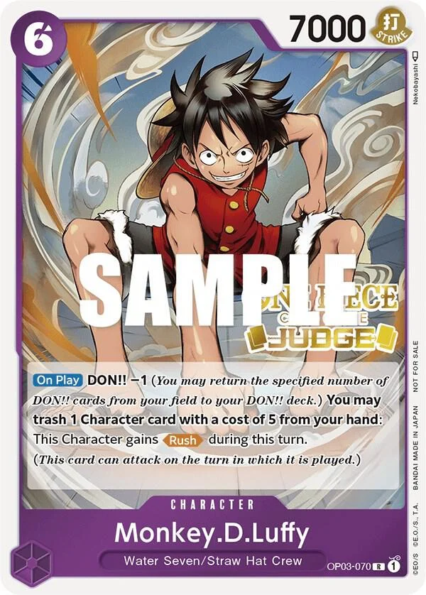 Monkey.D.Luffy, One Piece Promotion Cards OP03-070