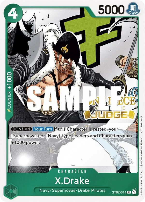 X.Drake, One Piece Promotion Cards ST02-014