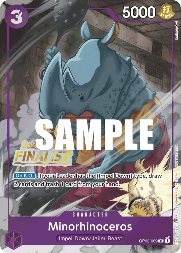 Minorhinoceros, One Piece Promotion Cards OP03-069