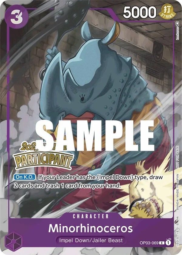 Minorhinoceros, One Piece Promotion Cards OP03-069