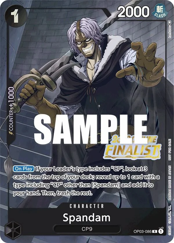 Spandam, One Piece Promotion Cards OP03-086
