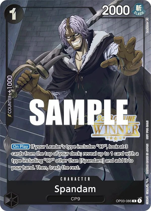 Spandam, One Piece Promotion Cards OP03-086