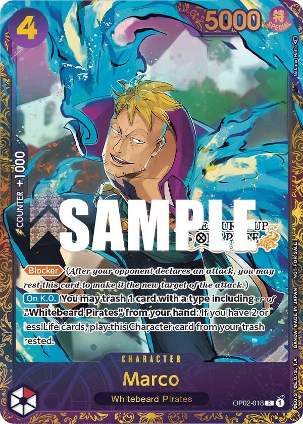 Marco, One Piece Promotion Cards OP02-018