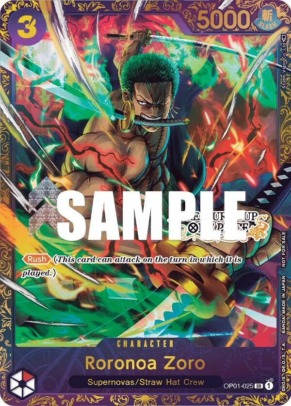 Roronoa Zoro, One Piece Promotion Cards OP01-025