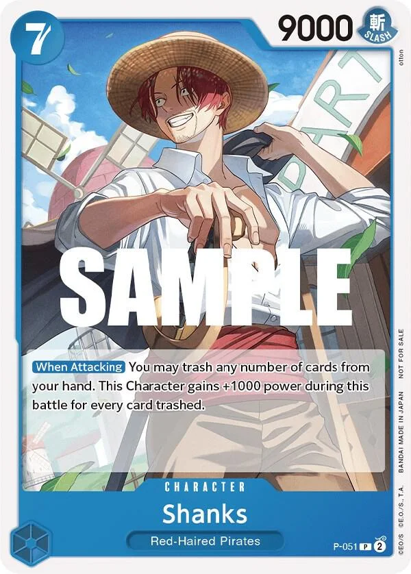 Shanks, One Piece Promotion Cards P-051